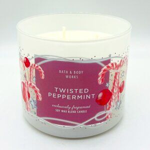 LAST ONE BBW Twisted Peppermint Three-Wick Candle
